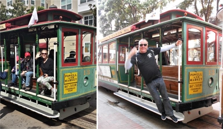 The Backpacking Housewife riding Cable Cars in San Francisco