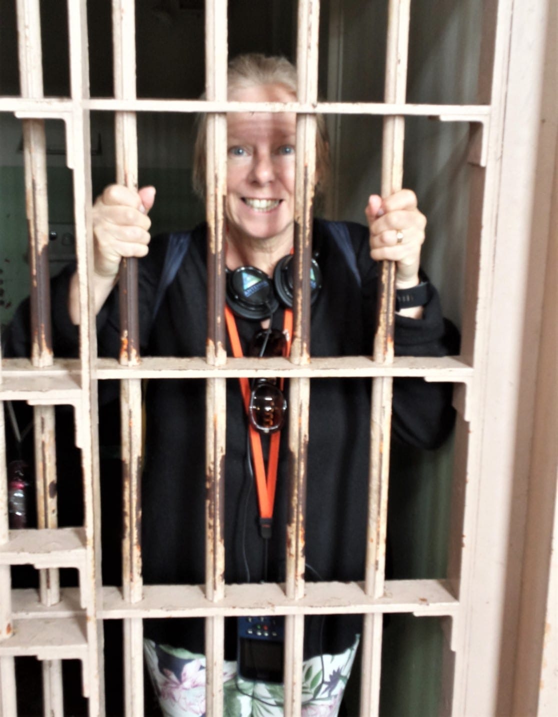 The Backpacking Housewife Janice Horton in Alcatraz Prison. Escape From Alcatraz a mystery solved.