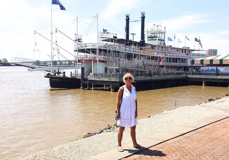 Janie Horton On the Mississippi River at New Orleans