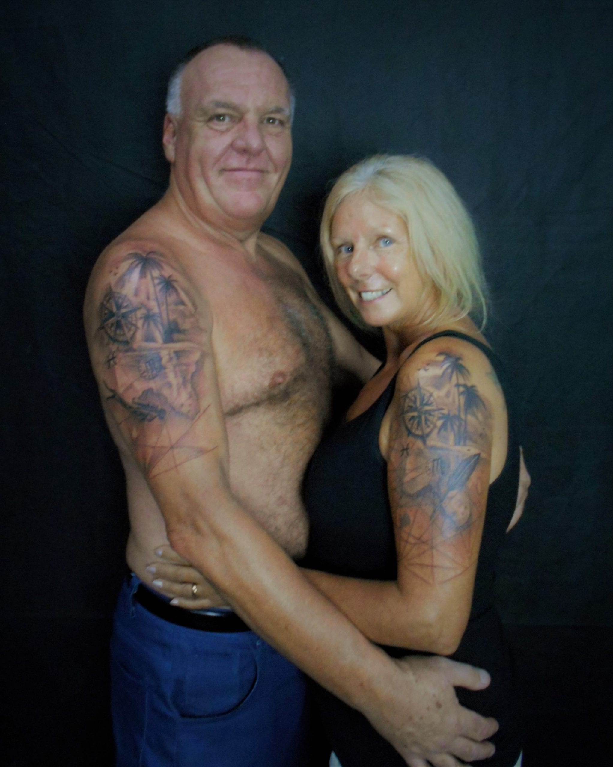 The Backpacking Wife and Backpacking Husband travel tattoos