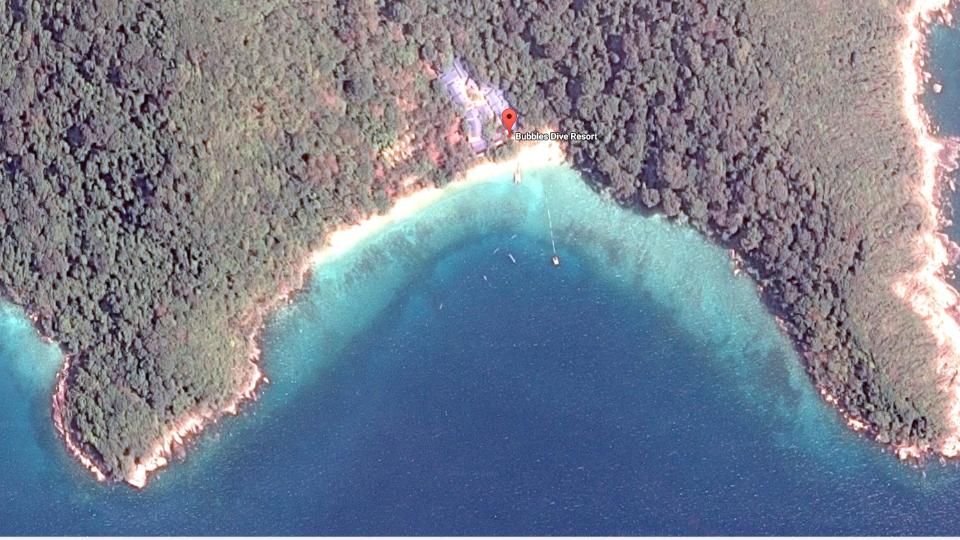 Sea Turtle conservation. An aerial view of Bubbles Turtle and Reef Experience location