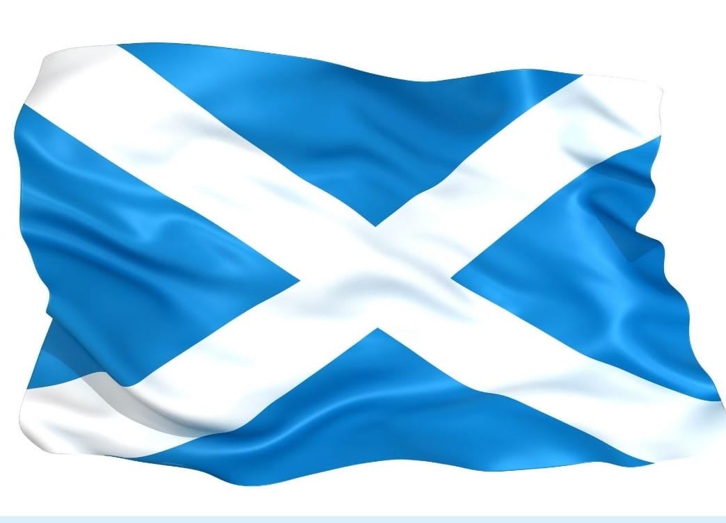 Scottish saltire flag