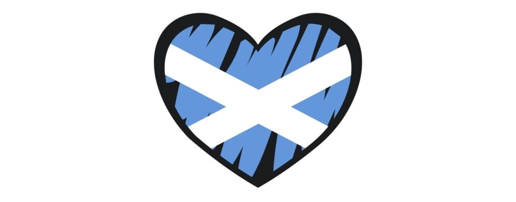 scottish flag heart