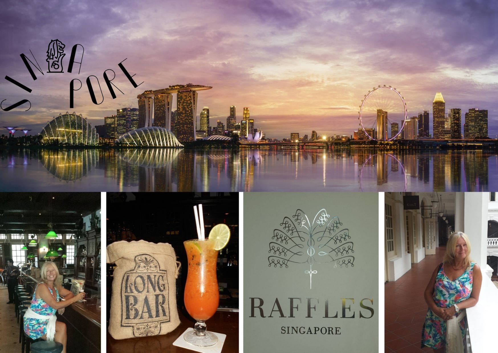 Exploring Singapore and having a Singapore Sling in the Long Bar at Raffles