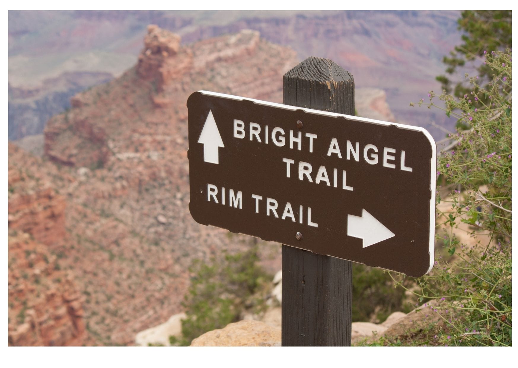 The Rim Trail Hike Sign