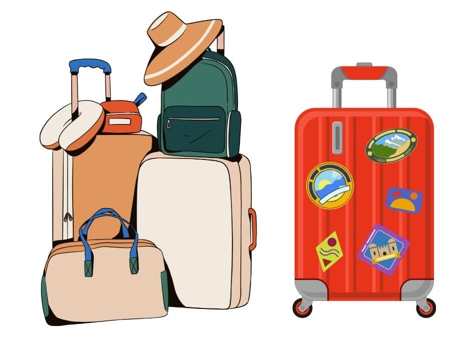 Backpack or suitcase. It still felt like really hard work to manoeuvre our large size suitcases