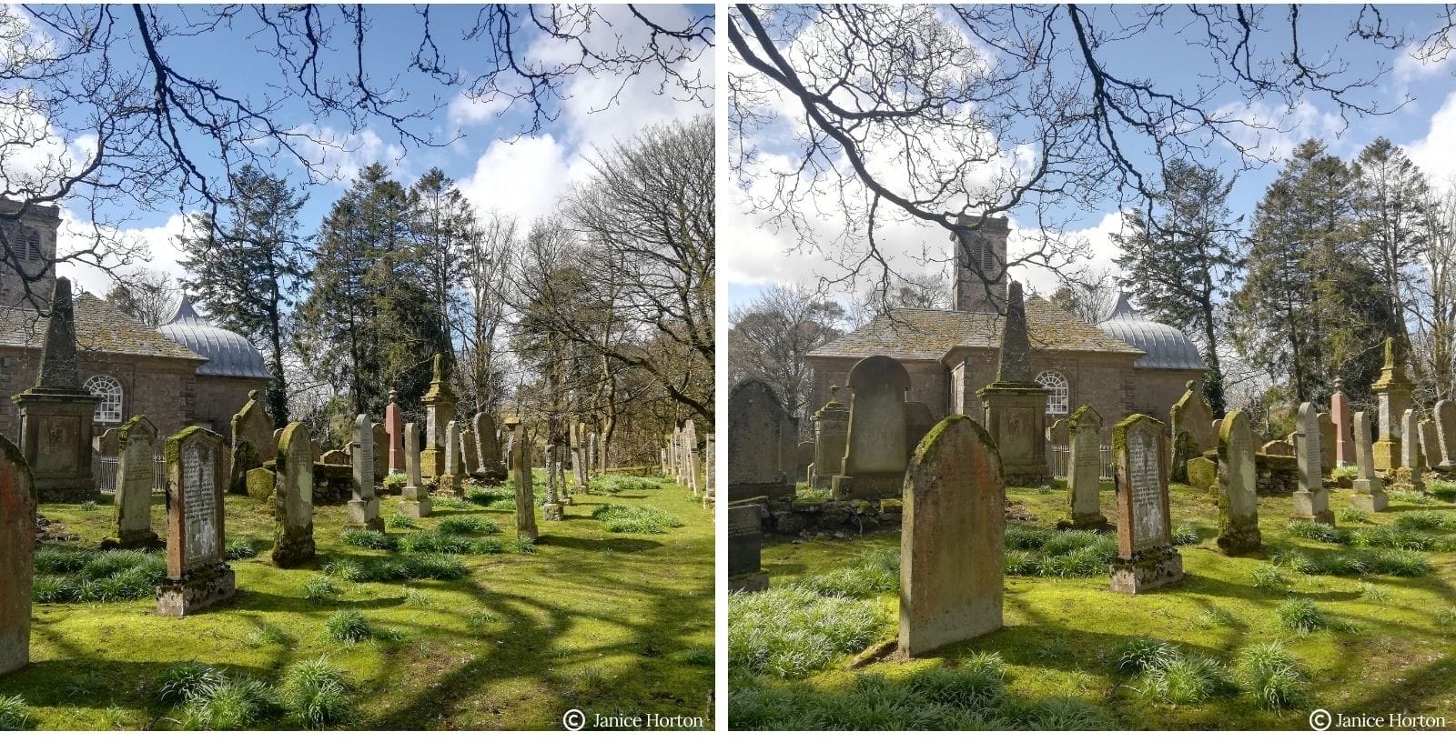 The Church at Durisdeer graveyard and the Queensberry Burial Vault