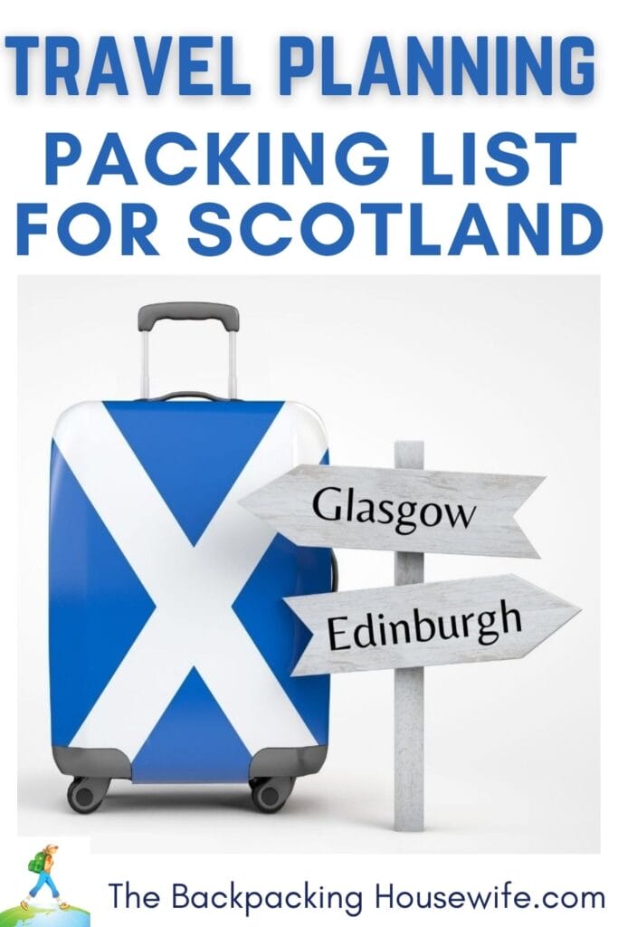Packing List for Scotland Backpacking Housewife