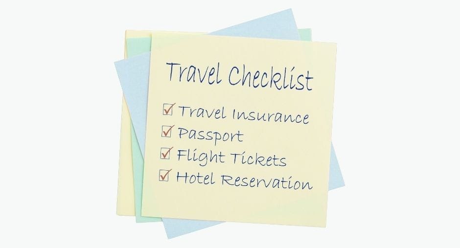 TRAVEL PLANNING CHECKLIST