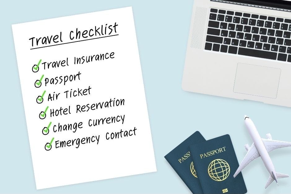 TRAVEL PLANNING LIST AND PASSPORTS