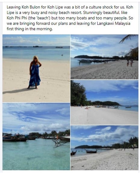 the backpacking housewife island hopping Andaman sea Thailand