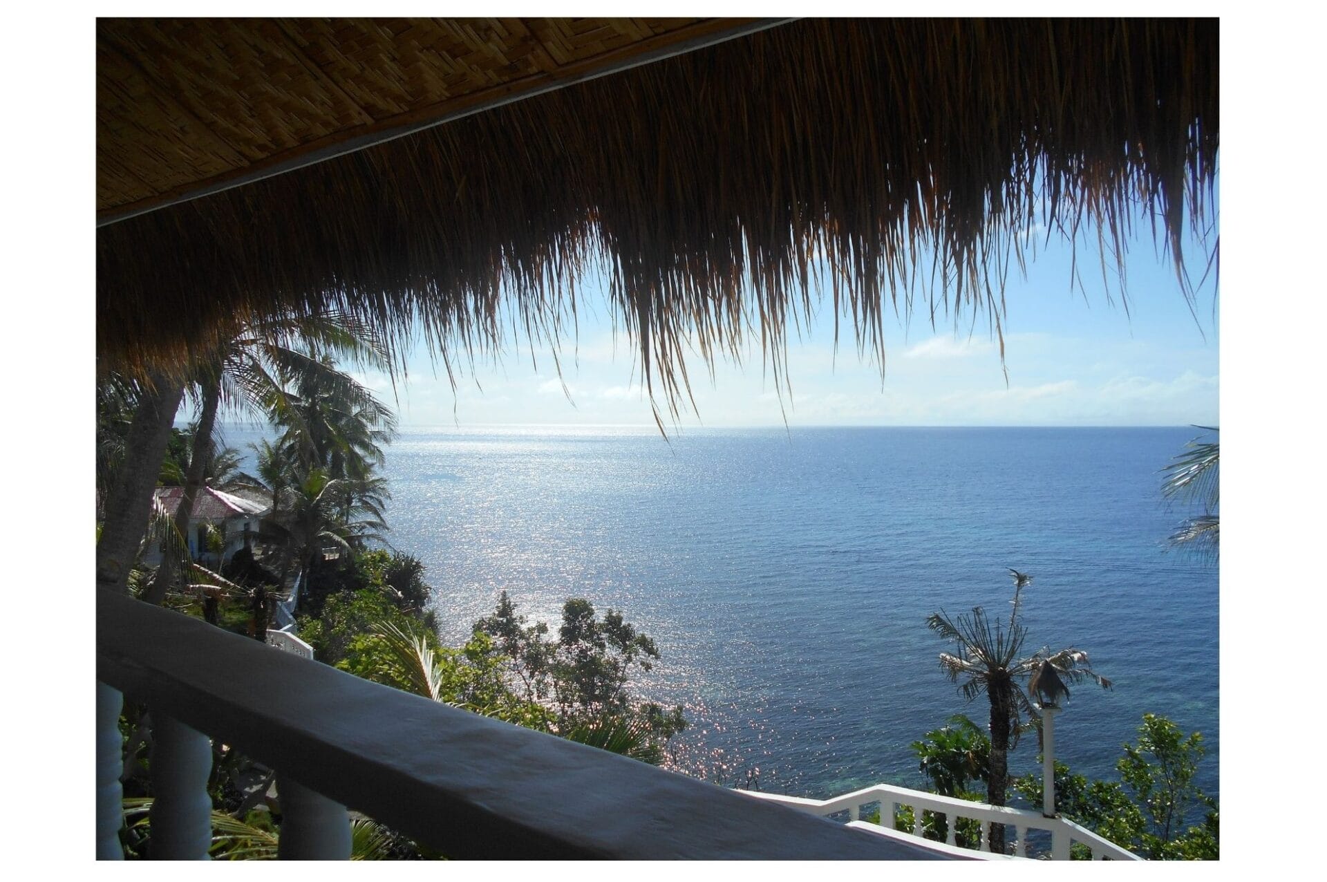 The view from our bungalow at Blue Star on Bohol. The Backpacking Housewife. Island hopping Philippines.