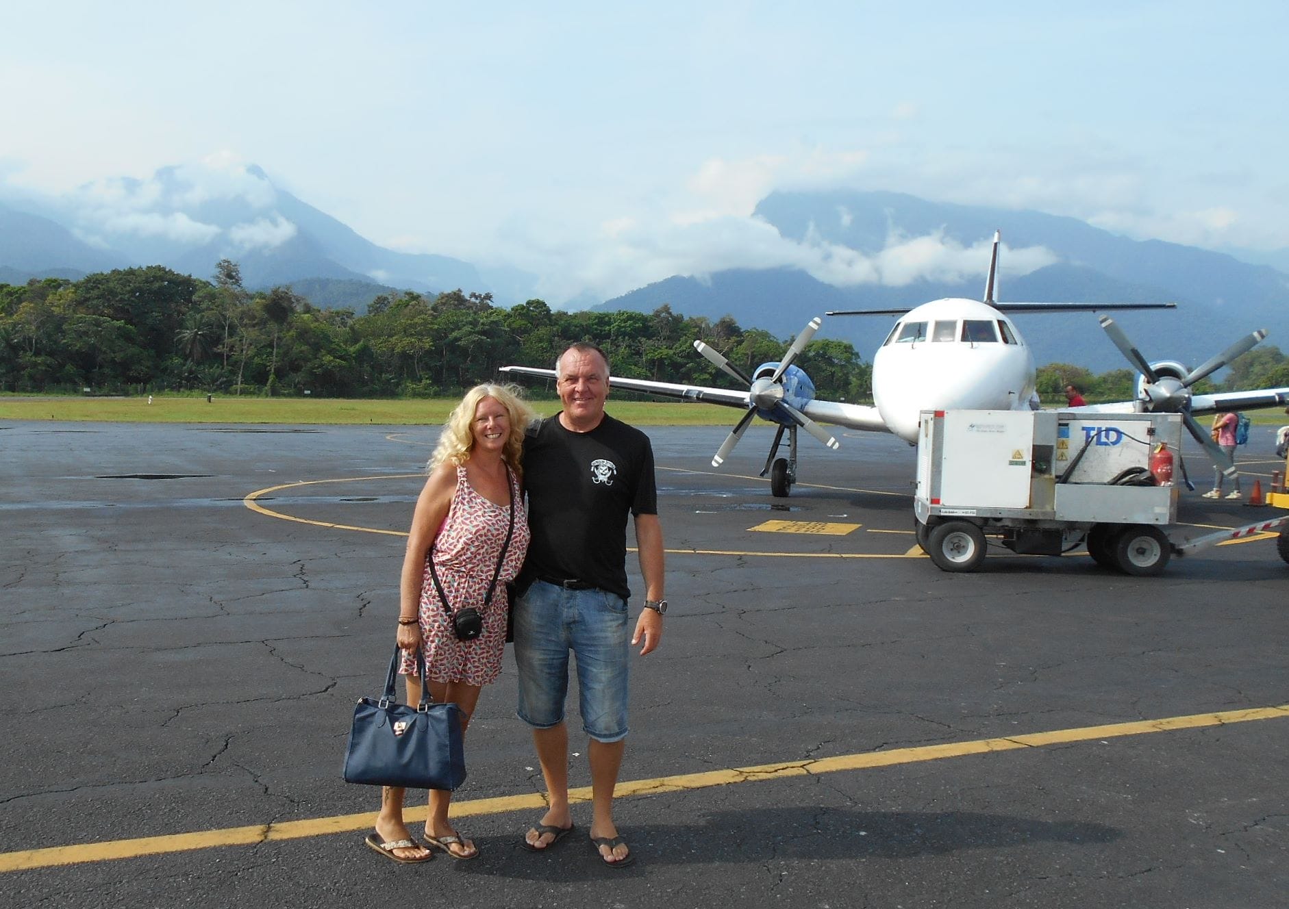 The backpacking housewife and husband heading to Utila from San Pedro Sula Honduras
