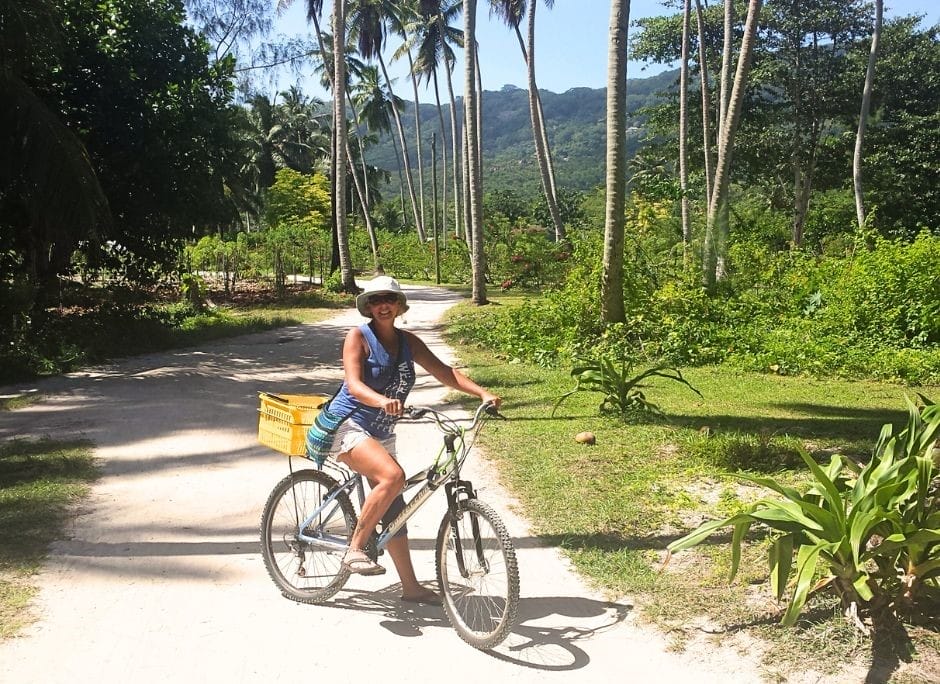 Janice Horton Island Hopping and cycling in Seychelles