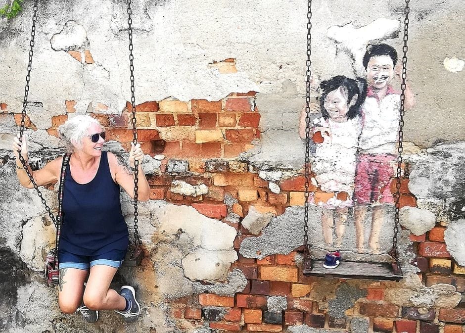 Janice Horton - Interactive street art in George Town Penang Malaysia