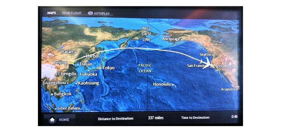 The Backpacking Housewife Flying Over The Pacific Ocean Int Date Line