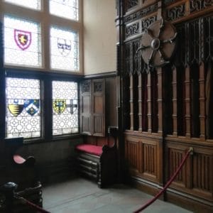 Edinburgh castle window and sitting area