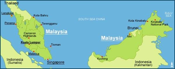 There are two distinct sides to Malaysia. West (Peninsular) Malaysia and East (Borneo) Malaysia