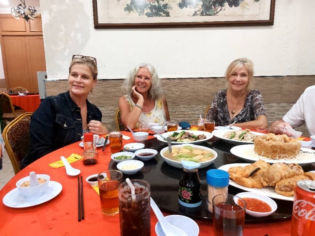 Dining with friends in Penang. The Backpacking Housewife