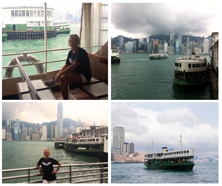 Taking The Star Ferry boat across Victoria Harbour to Kowloon. The Backpacking Housewife