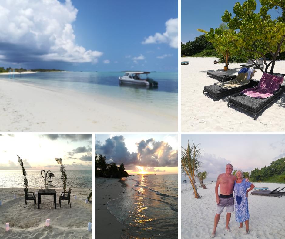 On Bikini Beach Maamigili Island Maldives; the backpacking housewife