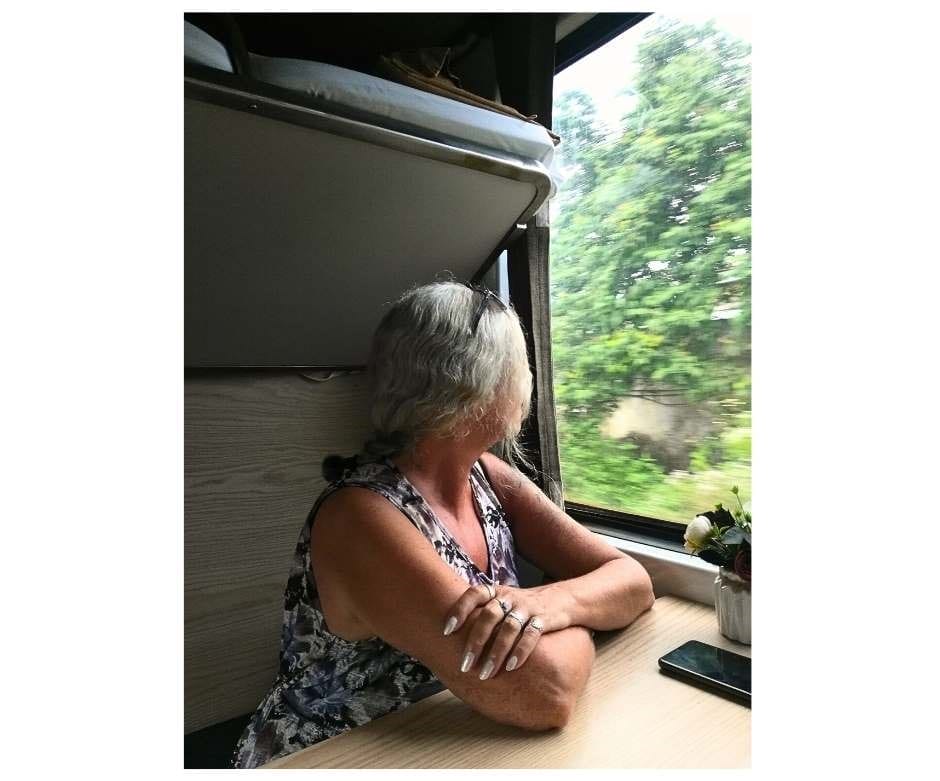 Slow Travel with The Backpacking Housewife on a train