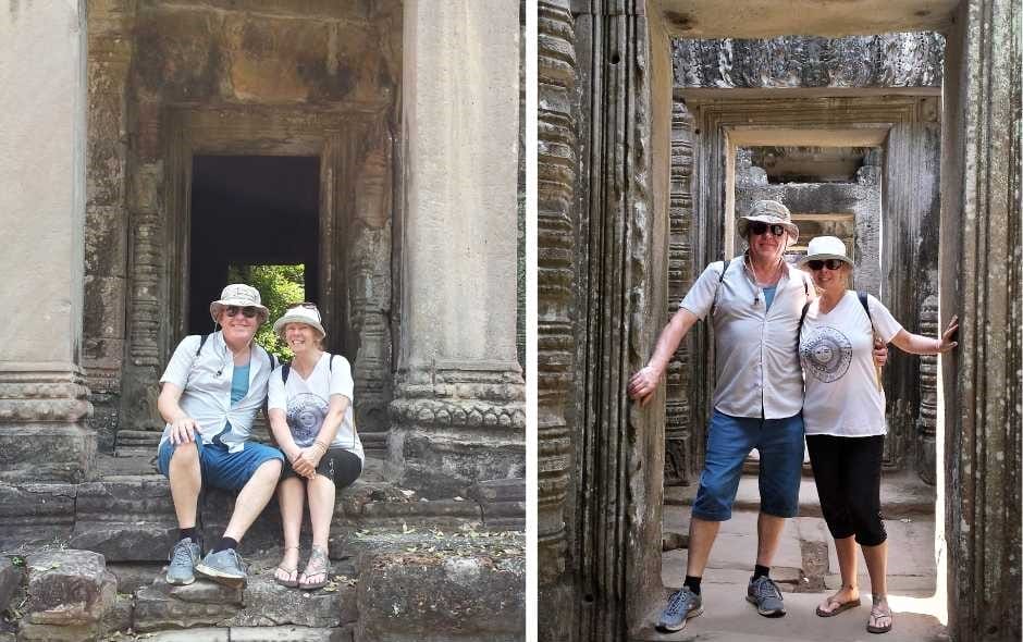 The backpacking housewife and husband at ANGKOR WAT AND ANGKOR ARCHAEOLOGICAL PARK