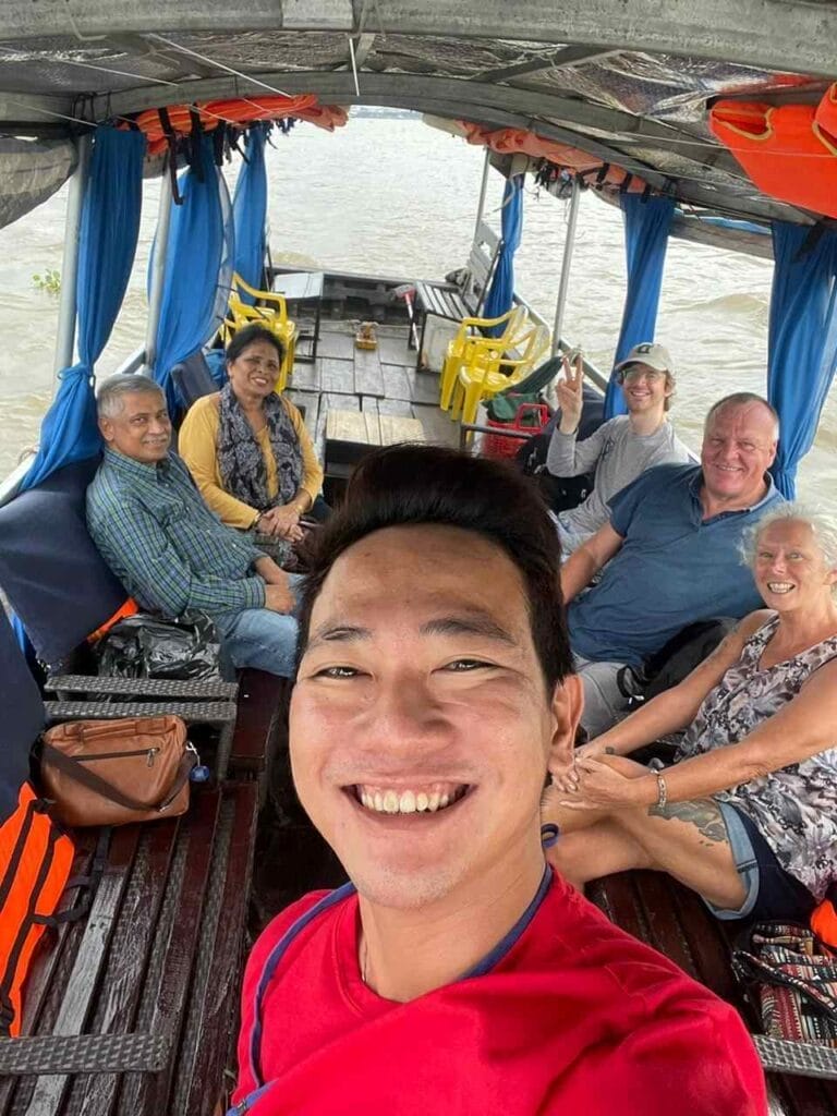Our six person group tour on the Mekong River