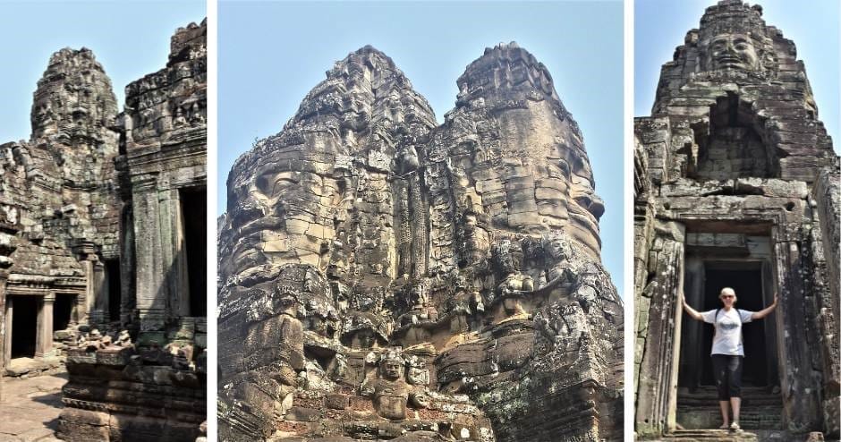 At the Bayon Temple it is assumed that the four faces on each of the towers are images of the king.
