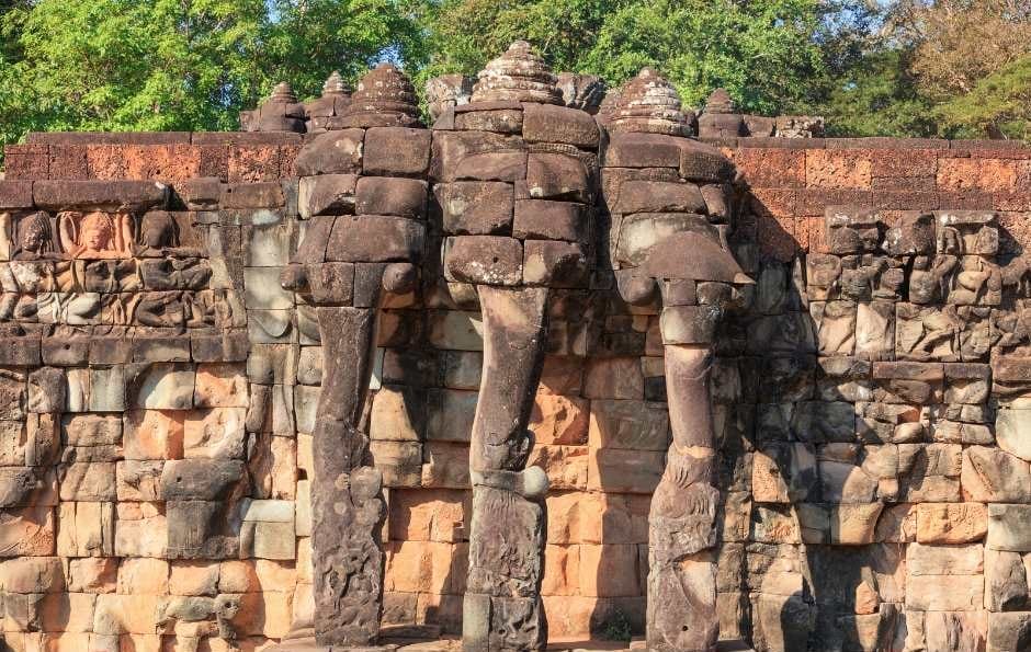 Terrace of elephants at angkor thom