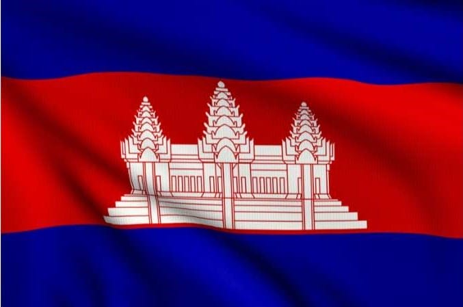 Cambodia Flag features Angor Wat