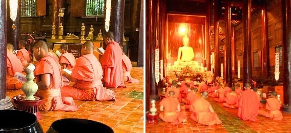 It was fascinating to stroll into the smaller temples where saffron swathed monks prayed and chanted.