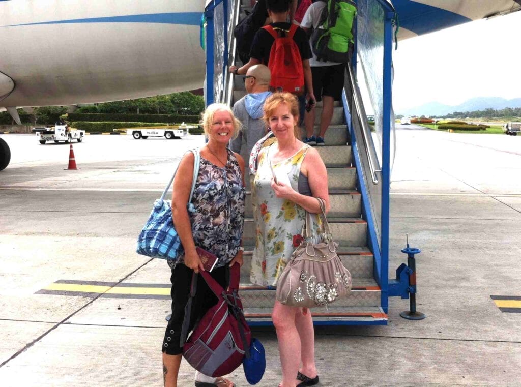 I travelled to Chiang Mai with my best friend D. This is us flying to Chiang Mai