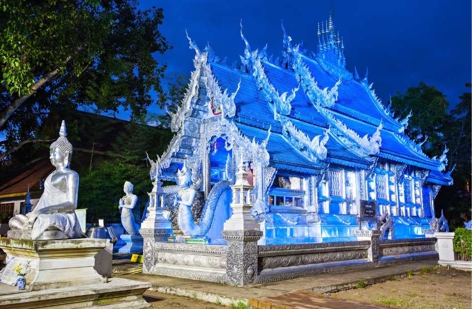 the temple is famous for its intricate silver decorations