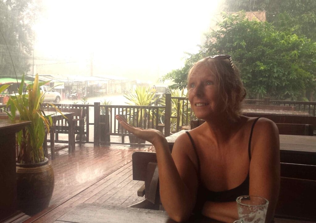 Best and worst time to visit Thailand. Janice Horton in rainy season on Koh Chang