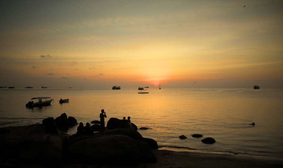 Sunset over Sairee Beach on Koh Tao Thailand
