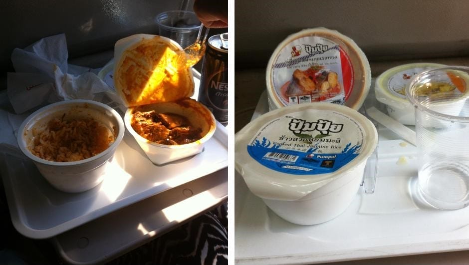 Our lunch of fish curry was included in the train ticket price 