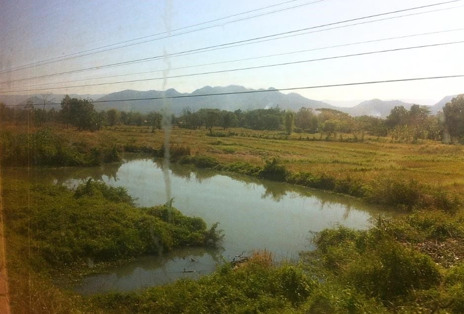 Views from the train from Chiang Mai to Bangkok by Janice Horton