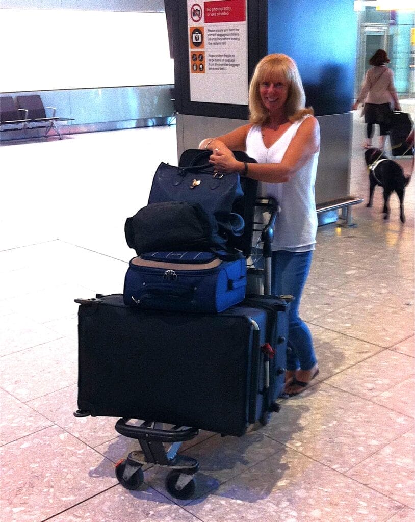 Not heard of travel light yet. Janice Horton photo taken at Glasgow airport in 2014