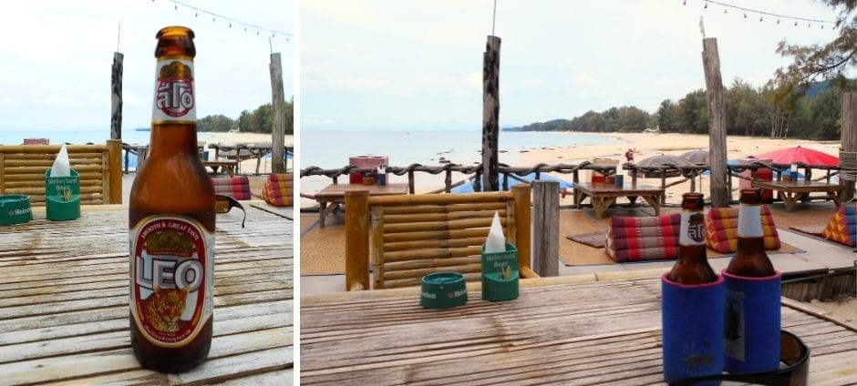 A Leisurely Leo Beer at Moon Walk Beach Bar