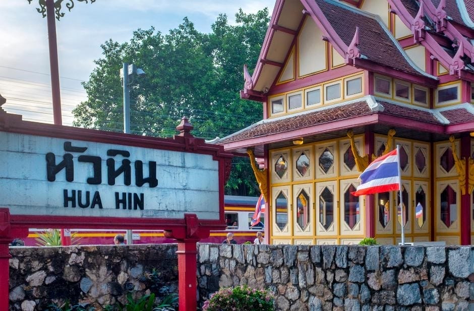 Hua Hin Railway Station - The architecture reflects a blend of Thai and Victorian styles