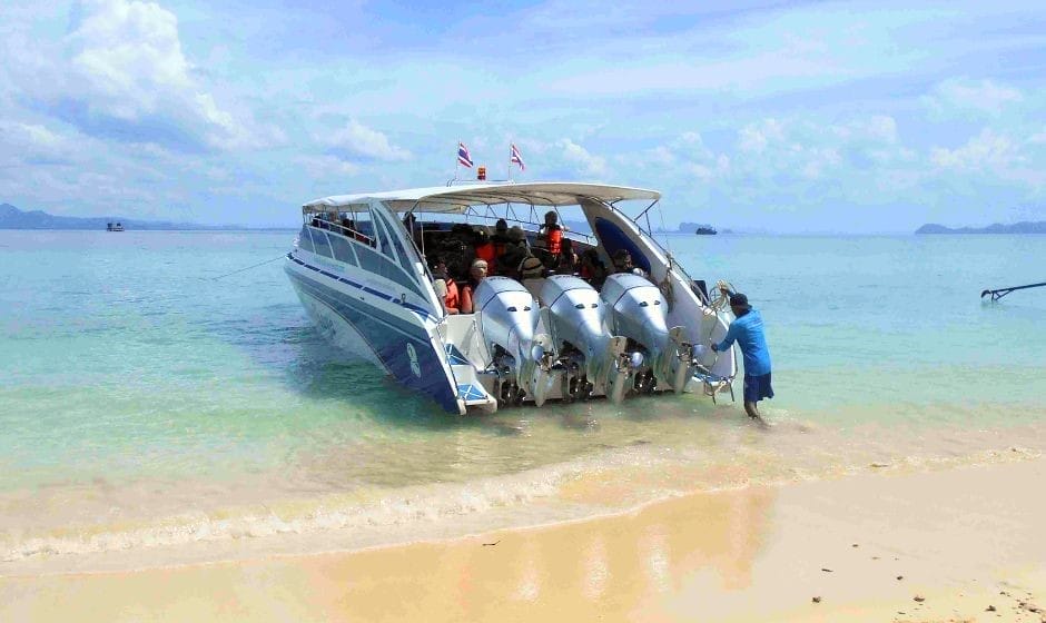 The scheduled island hopping speed boat transport to and from Koh Bulone. The Backpacking Housewife