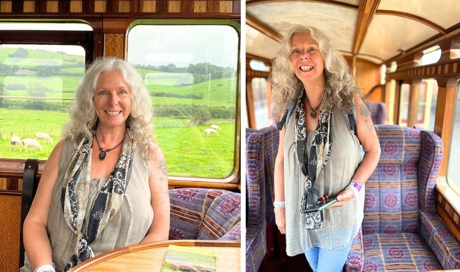 The first-class carriage is so comfortable