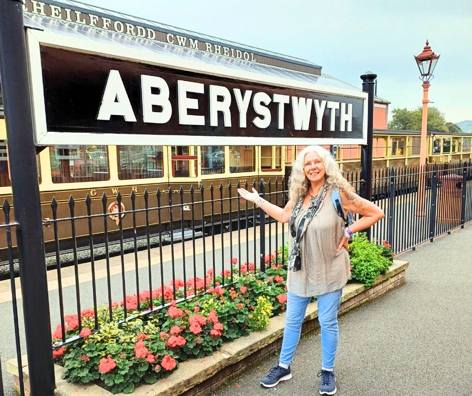 The Backpacking Housewife - Janice Horton - At Vale of Rheidol Aberystwyth Station