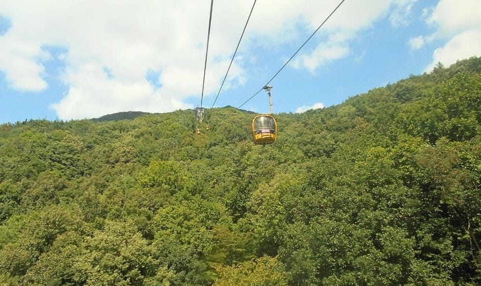 Taking the Palgongsan Mountain cable car is a fun and fabulous way to see the stunning views