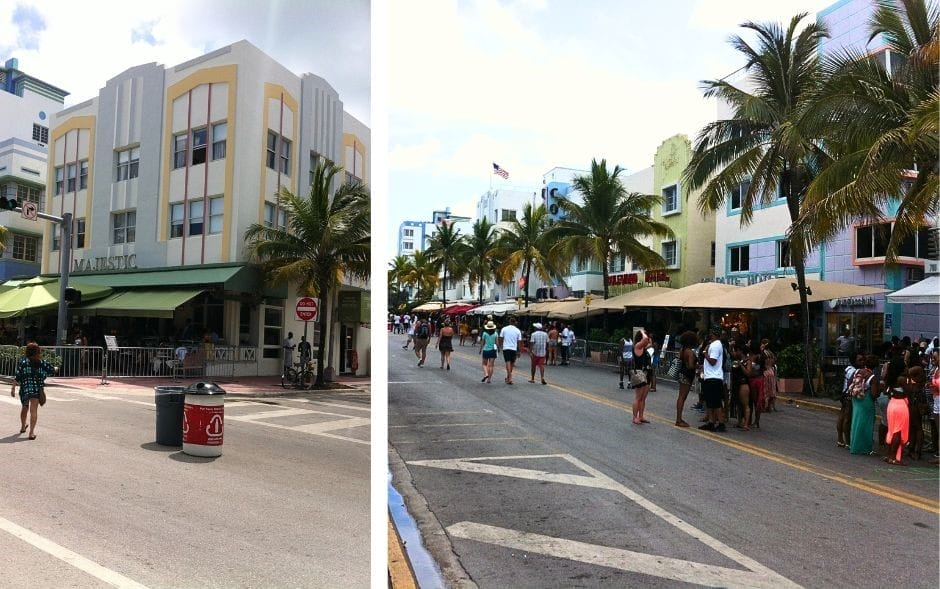South Beach Ocean Drive street-side bar, where we could sit under an umbrella casually sipping cocktails