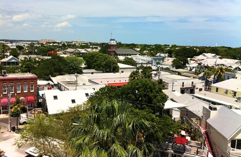 A breathtaking panoramic view of Key West from the top of the observation tower