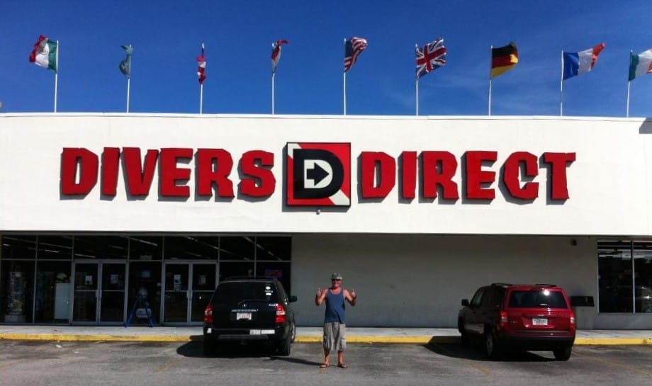 The Backpacking Husband was excited to explore Divers Direct in Key Largo!