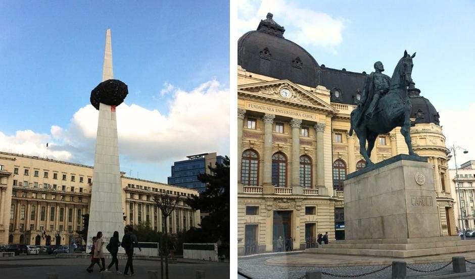 Photos I took from the car as I'd arrived in Bucharest