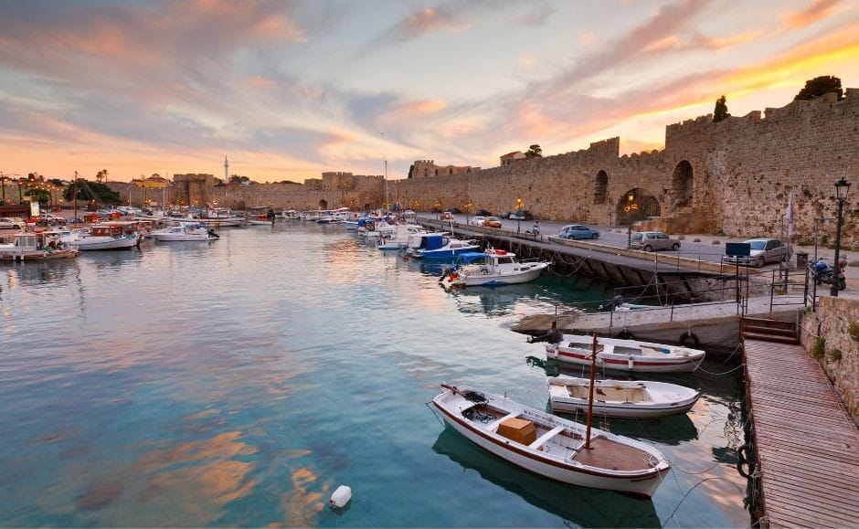 Old Town and Harbour Rhodes, Greece for over 50s hotel breaks